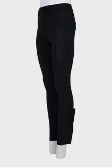 Sports leggings with zippers