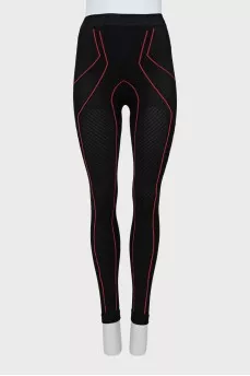 Sports leggings with contrast seams