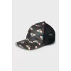 Cap with leather visor