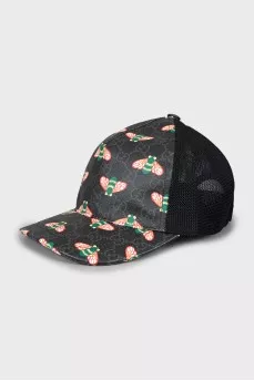 Cap with leather visor