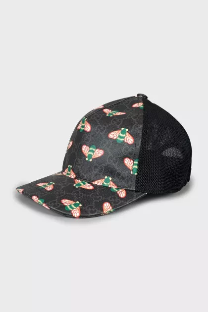 Cap with leather visor