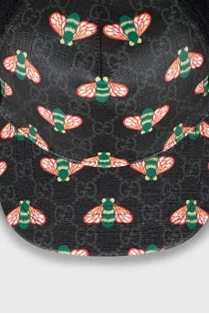 Cap with leather visor