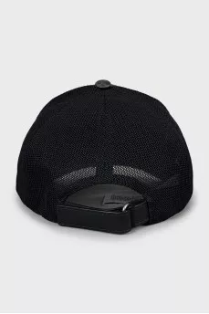 Cap with leather visor