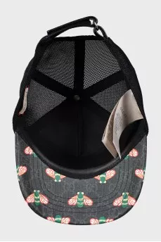 Cap with leather visor