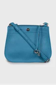Blue leather bag