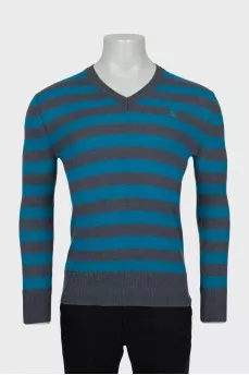 Men's striped cashmere jumper