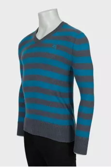 Men's striped cashmere jumper