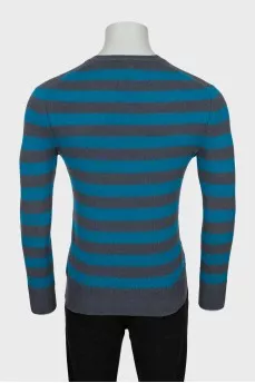 Men's striped cashmere jumper