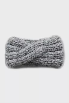 Woolen headband with tag
