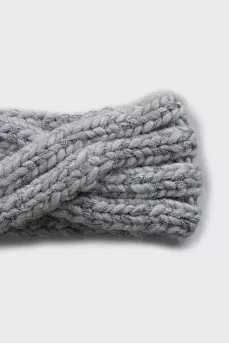 Woolen headband with tag