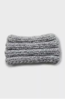 Woolen headband with tag