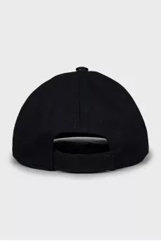 Black cap with branded print
