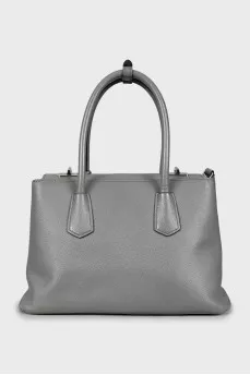 Gray Tote Bag with Keychain