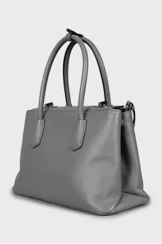 Gray Tote Bag with Keychain