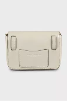 Leather waist bag with logo