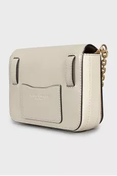 Leather waist bag with logo