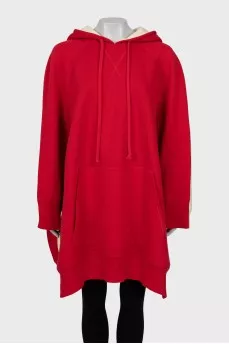 Oversized hoodie with side slits