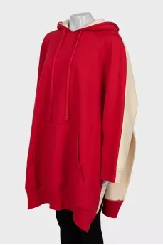 Oversized hoodie with side slits