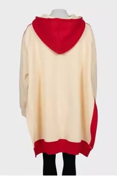 Oversized hoodie with side slits