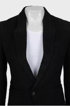 Fitted jacket made of wool and linen