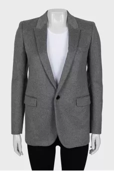 Grey wool and cashmere jacket