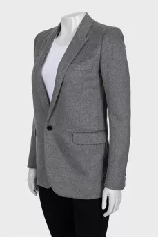 Grey wool and cashmere jacket