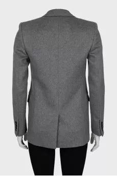 Grey wool and cashmere jacket