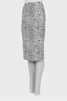 Floral print pencil skirt