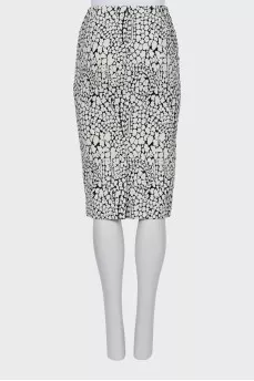 Floral print pencil skirt