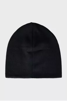 Black and white hat with brand logo