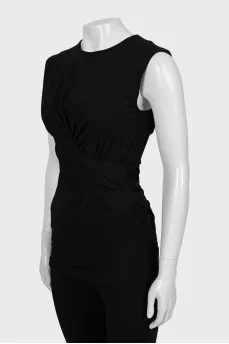 Fitted draped tank top