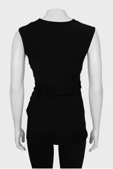 Fitted draped tank top