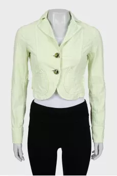 Cropped button-down jacket
