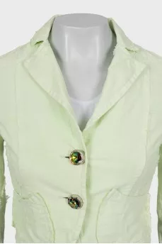 Cropped button-down jacket