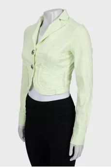 Cropped button-down jacket