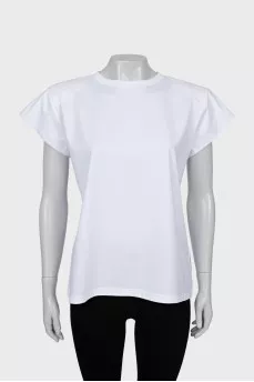 White T-shirt with accent shoulders