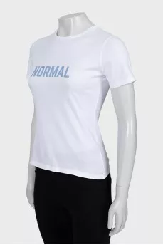 Tight T-shirt with text print