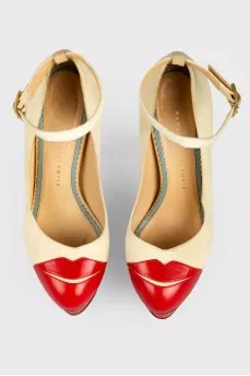 Beige suede stiletto heels