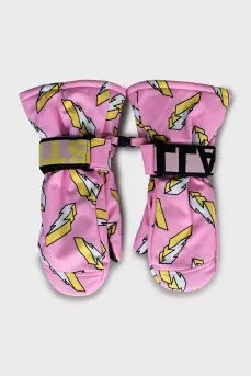Printed gloves with tag
