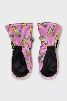 Printed gloves with tag