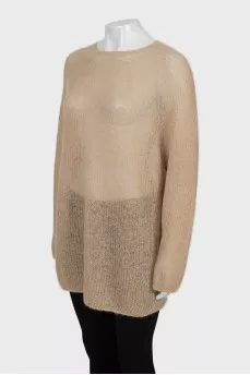 Semi-transparent loose fit sweater