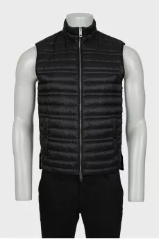 Men's quilted vest with zipper