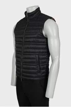 Men's quilted vest with zipper