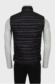 Men's quilted vest with zipper