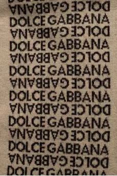 Two-tone scarf with brand logo