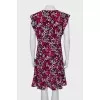 Floral Print V-Neck Dress