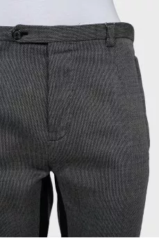 Slim fit trousers with a small print