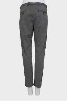 Slim fit trousers with a small print