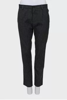 Men's striped slim fit trousers