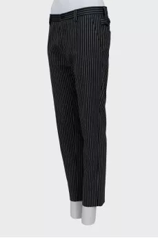 Men's striped slim fit trousers
